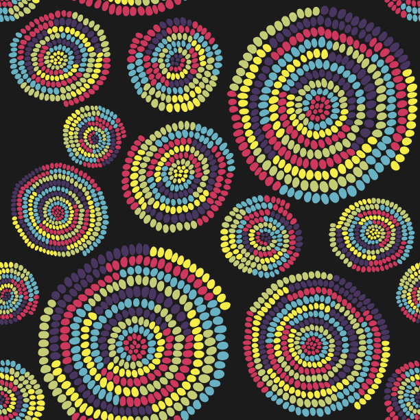 传统的非洲装饰与漩涡。无缝的矢量模式。图片下载