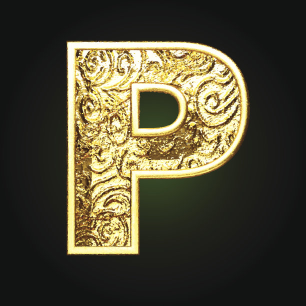 向量金色切割图形p图片下载