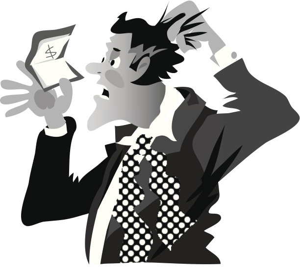 沮丧的人支票簿图片下载