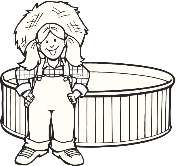 农场的女孩图片下载