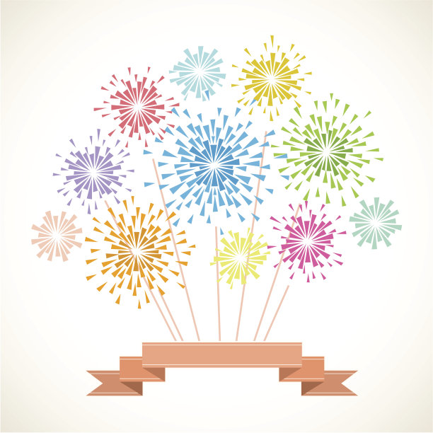 烟花和横幅图片下载