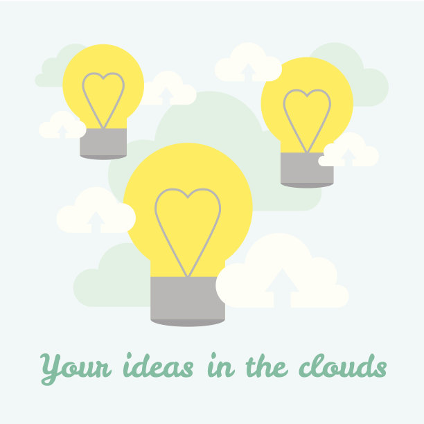 关于云技术概念的矢量背景。图片下载