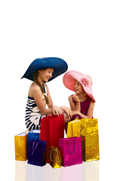 外出购物的快乐女孩们图片下载