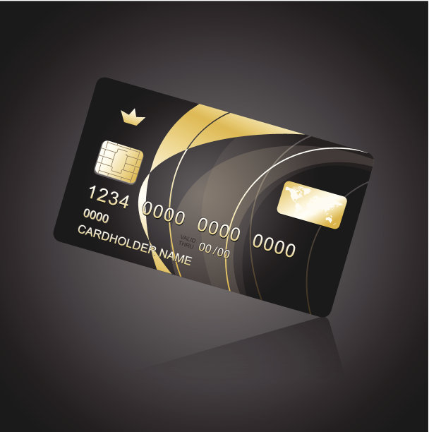 VIP卡黑色和金色图片下载