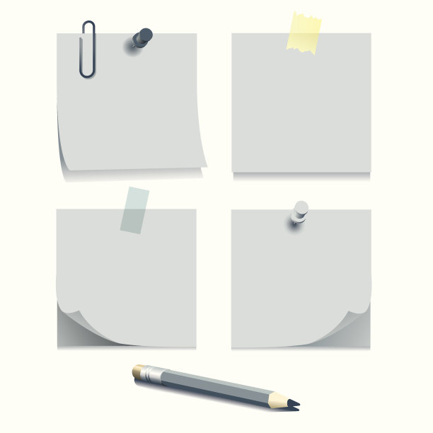 用铅笔粘着的便条图片下载