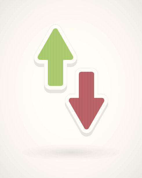 绿色箭头向上，红色箭头向下图片下载