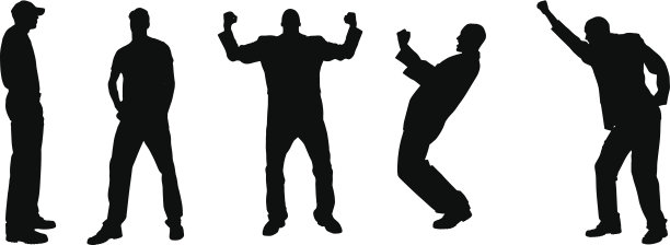 一个人的矢量剪影。图片下载