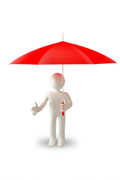 3d人体红伞图片下载