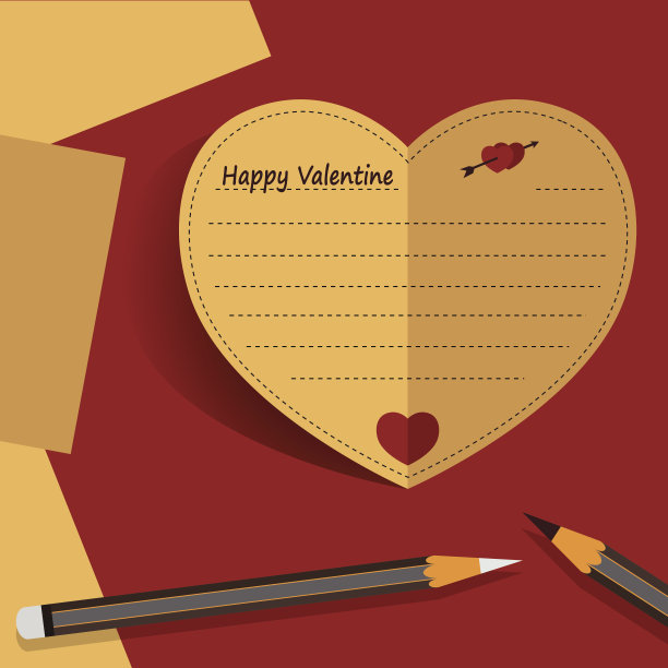 剪纸的抽象心向量创造图片下载