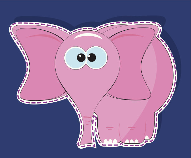 粉红色的大象图片下载
