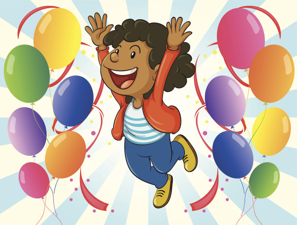 快乐的气球人图片下载