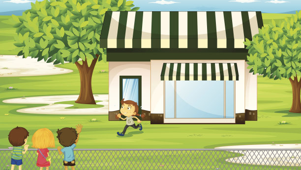 帐篷和孩子图片下载