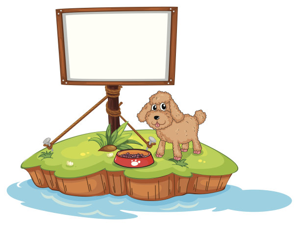 一个小狗旁边的空框图片下载