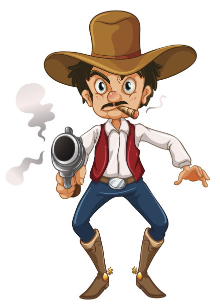 拿着雪茄和枪的男人图片下载