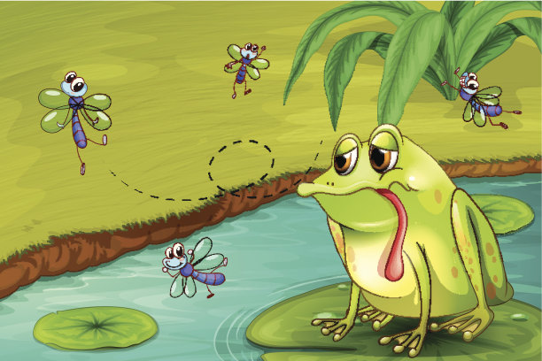 池塘里悲伤的青蛙图片下载