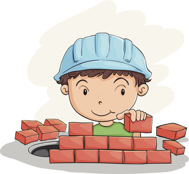 男孩建筑墙图片下载