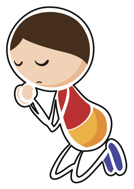 女孩跪着祈祷图片下载