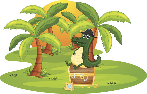 鳄鱼和首饰盒图片下载