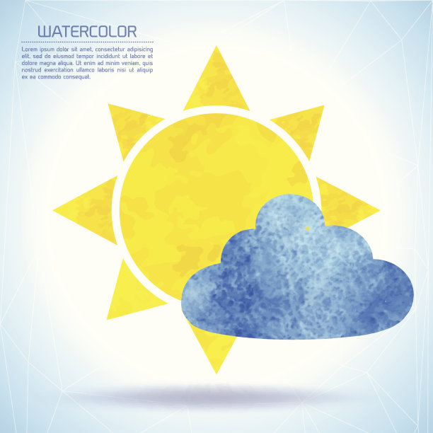 水彩的天气背景图片下载