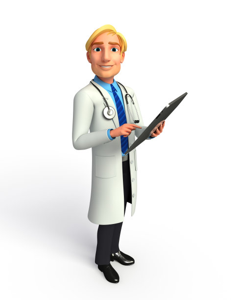 带ipad的年轻医生图片下载