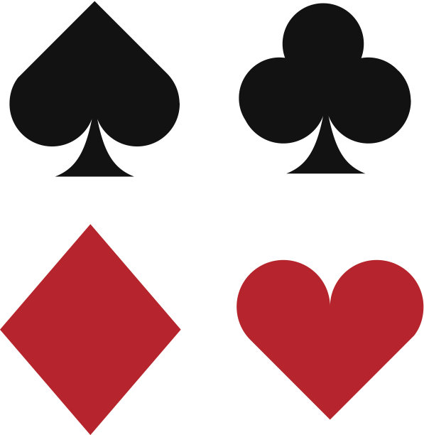 纸牌套装的矢量图标集图片下载
