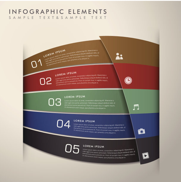 抽象的横幅信息图素材图片