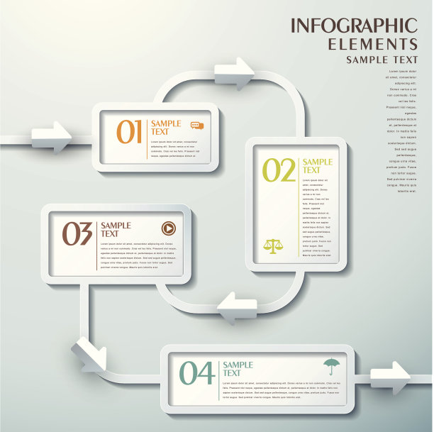 抽象流程图信息图图片下载