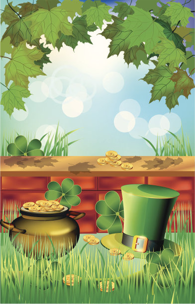圣帕特里克节-矢量贺卡图片下载