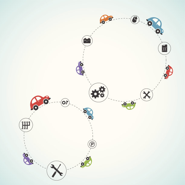 汽车主题矢量背景。图片下载