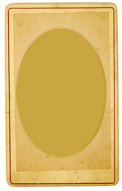 古代装饰照片纸卡椭圆形框架孤立在白色图片下载