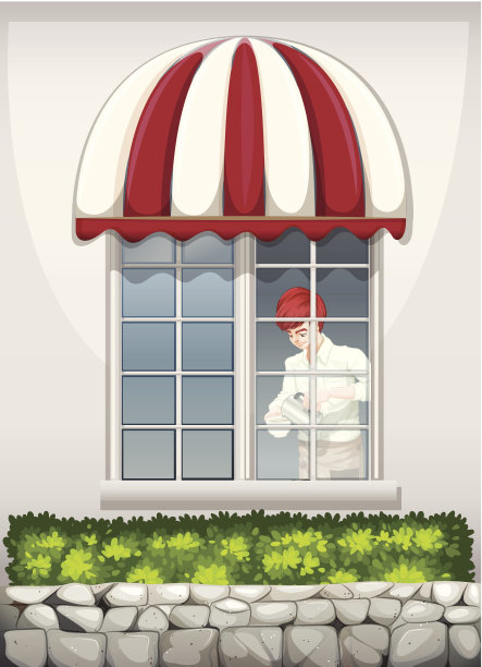 服务员，靠近窗口图片下载