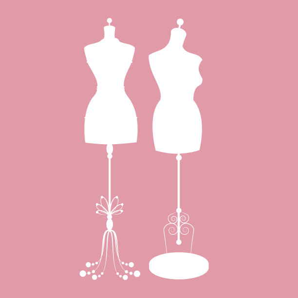 裁缝的女人体模型向量图片下载