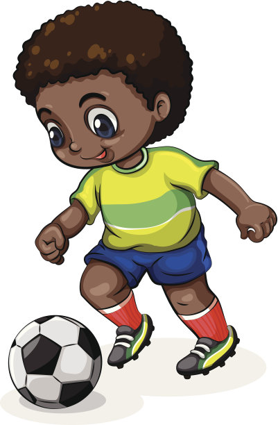 黑色的足球运动员图片下载