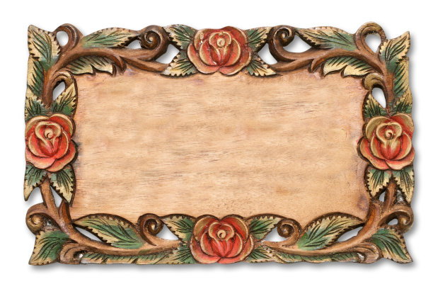 花雕木框图案图片下载