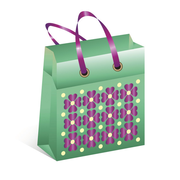 购物袋与春天的动机图片下载