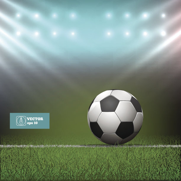 足球在体育场。向量图片下载