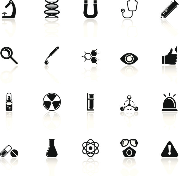 白色背景上的科学图标图片下载