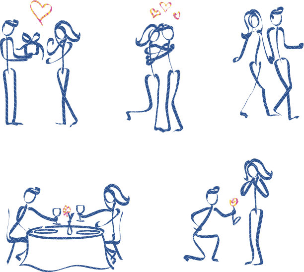 丝带情侣约会C图片下载