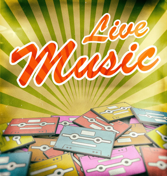 现场音乐复古海报设计复古图片下载