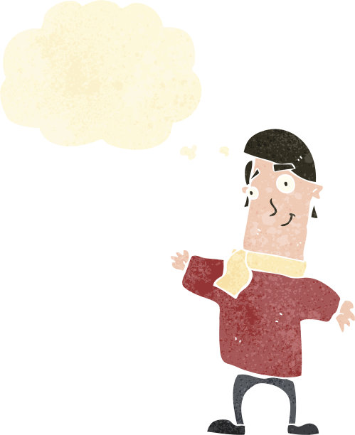 复古卡通友善男人素材图片