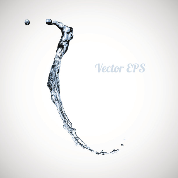 蓝色水花孤立在白色背景图片下载