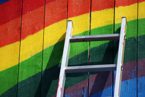 彩虹和梯子图片下载