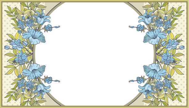 向量抽象花框架与文本的地方图片下载