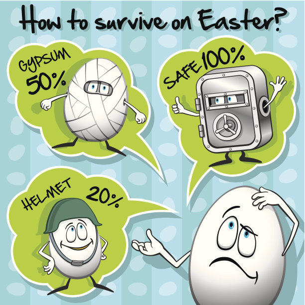 复活节彩蛋人物想想安全图片下载