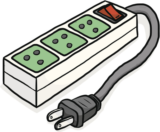 卡通电子插头插座图片下载