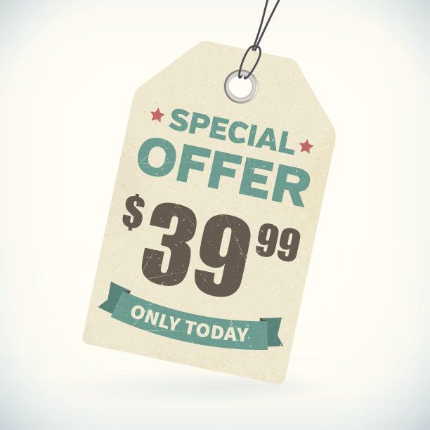 现实的纸特价价签图片下载