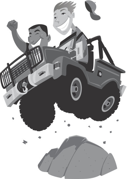 男人越野车素材图片