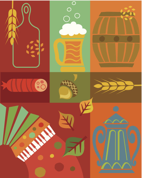 啤酒节拼贴C图片下载