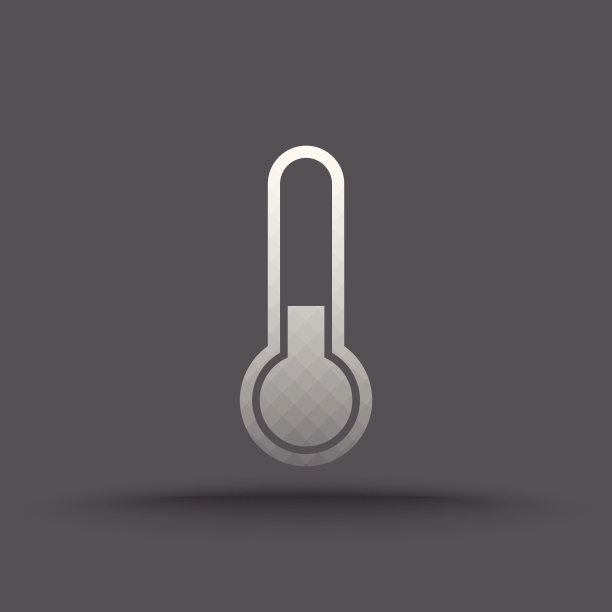 透明温度计图标的矢量图片下载