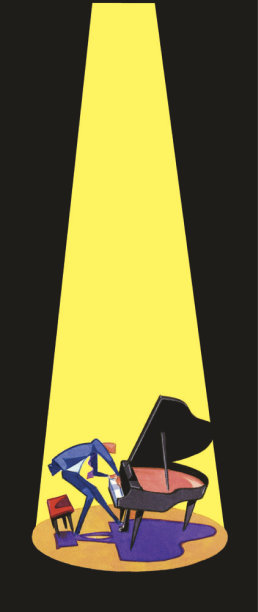 钢琴家聚光灯C图片下载